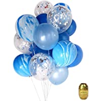 Yuccer Globos Confeti- Globos de Fiesta de Colores Látex Globos Transparentes para Aniversario Navidad Cumpleaños Boda…